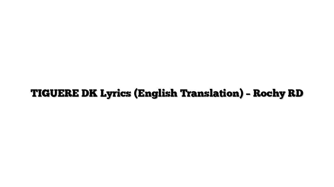 TIGUERE DK Lyrics (English Translation) – Rochy RD