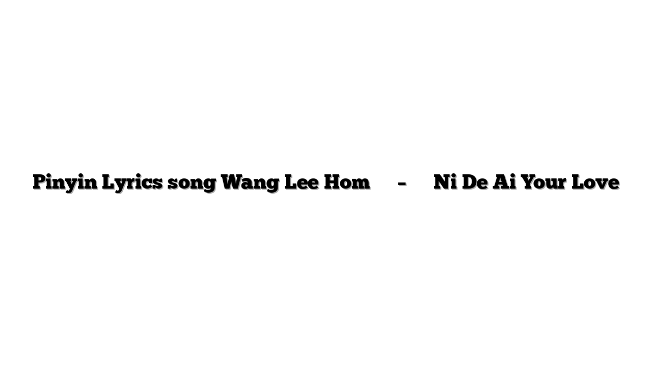 Pinyin Lyrics song Wang Lee Hom 王力宏 – 你的愛 Ni De Ai Your Love